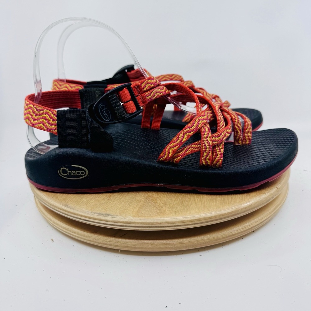 Chaco ZX/2 Classic Sandals Womens 8 Orange Hiking Outdoor Comfort Shoes - Picture 4 of 8